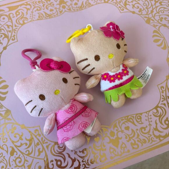 Hello Kitty Keychain Bundle Lot 2 Sanrio Charm Bag Purse Accessories - Picture 2 of 5